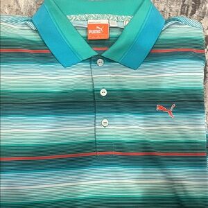 Puma Men's Multicolor Striped Polo Shirt